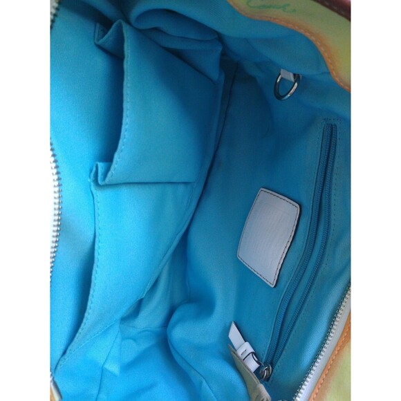 COACH #10025 WATERCOLOR STRIPED SMALL Designer Prepster Classic TOTE EUC 80s 90s - Picture 5 of 7